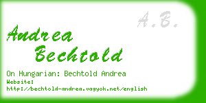 andrea bechtold business card